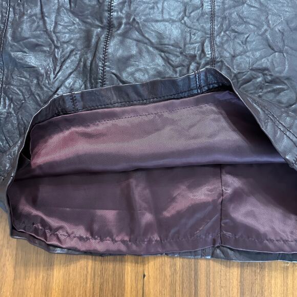 Zadig & Voltaire Chocolate Brown Crinkled Leather Ridley Dress, Large NWT - Picture 10 of 12